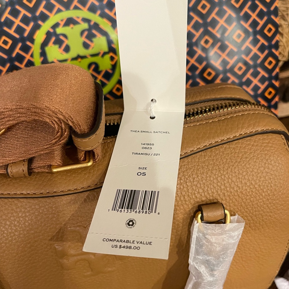 NWT tory burch thea small satchel tiramisu